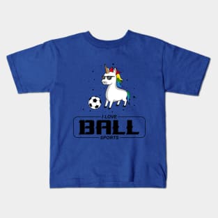 Cool Unicorn is playing soccer Kids T-Shirt